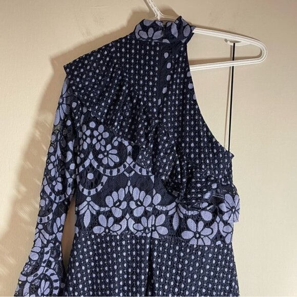 Parker One Shoulder Floral Lace Dress size 4 - Picture 4 of 7